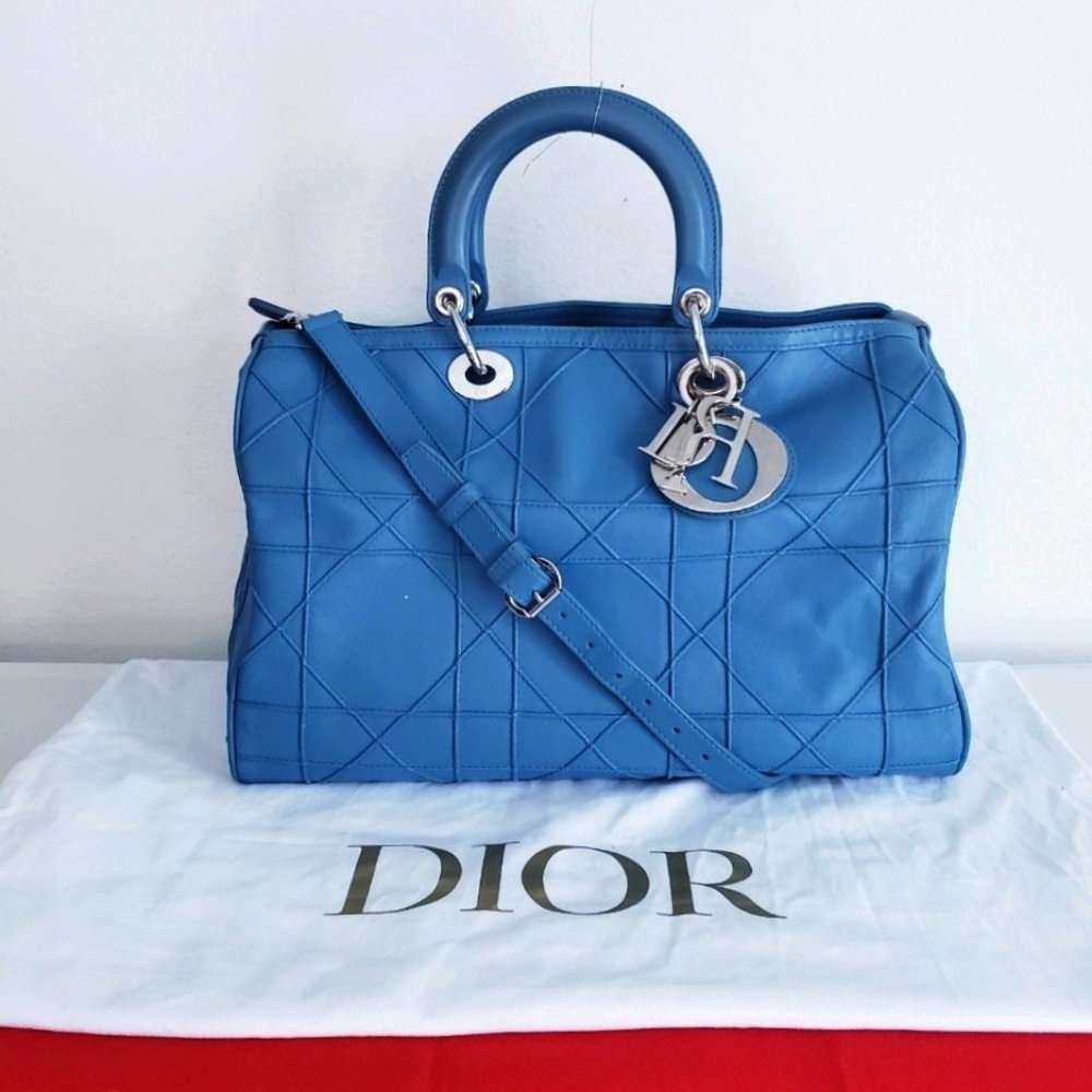 Christian Dior  Cannage Granville bag with card